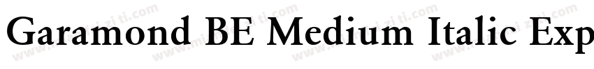 Garamond BE Medium Italic Expert字体转换